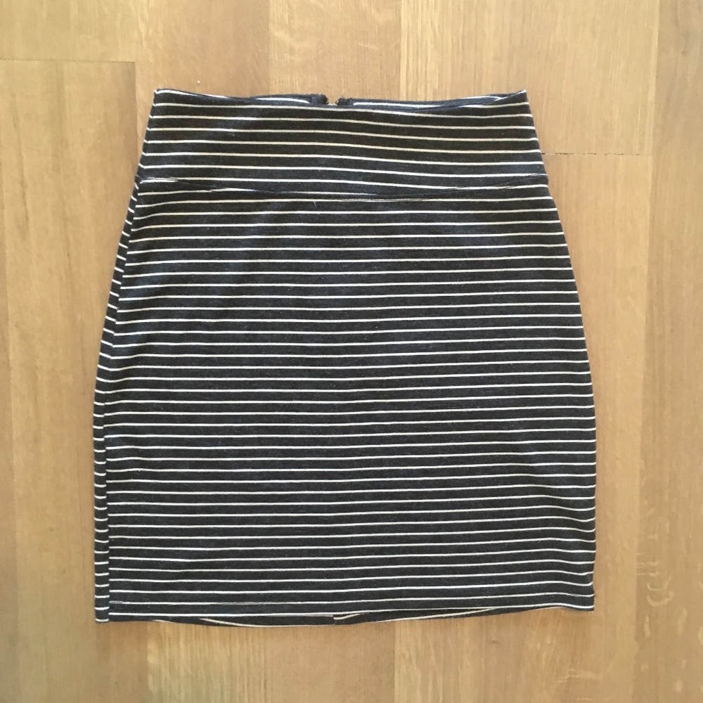 Silence + Noise Striped Mini Skirt